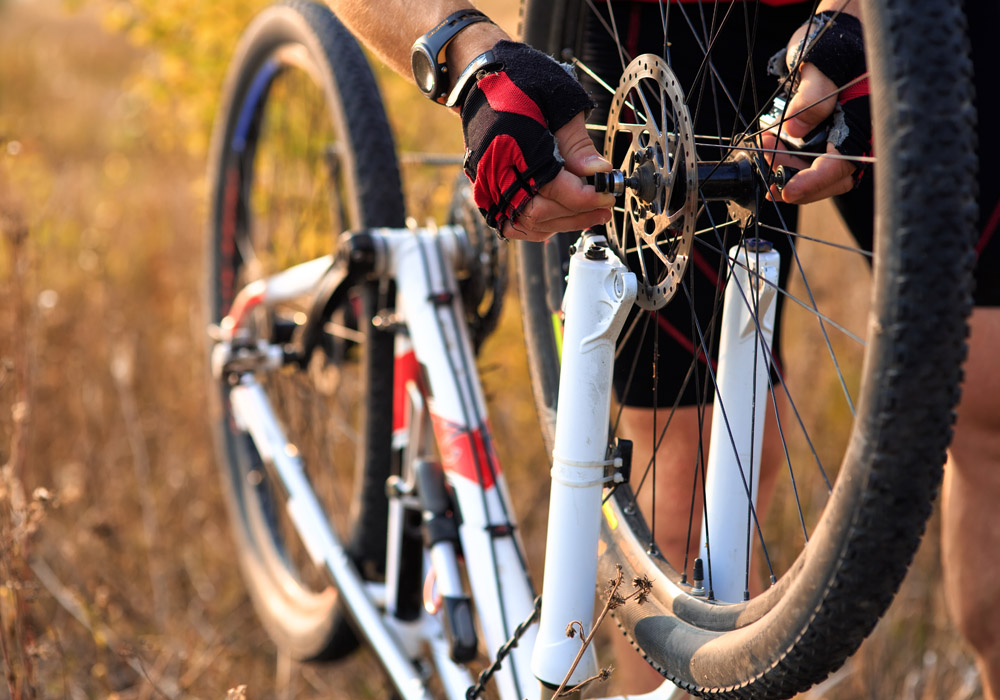 Preparing for a great bike ride with handy tools to fix your bicycle if something happens.