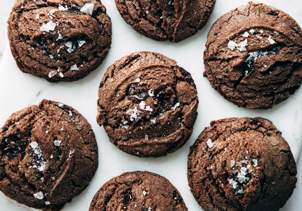 Double dark chocolate chip cookies