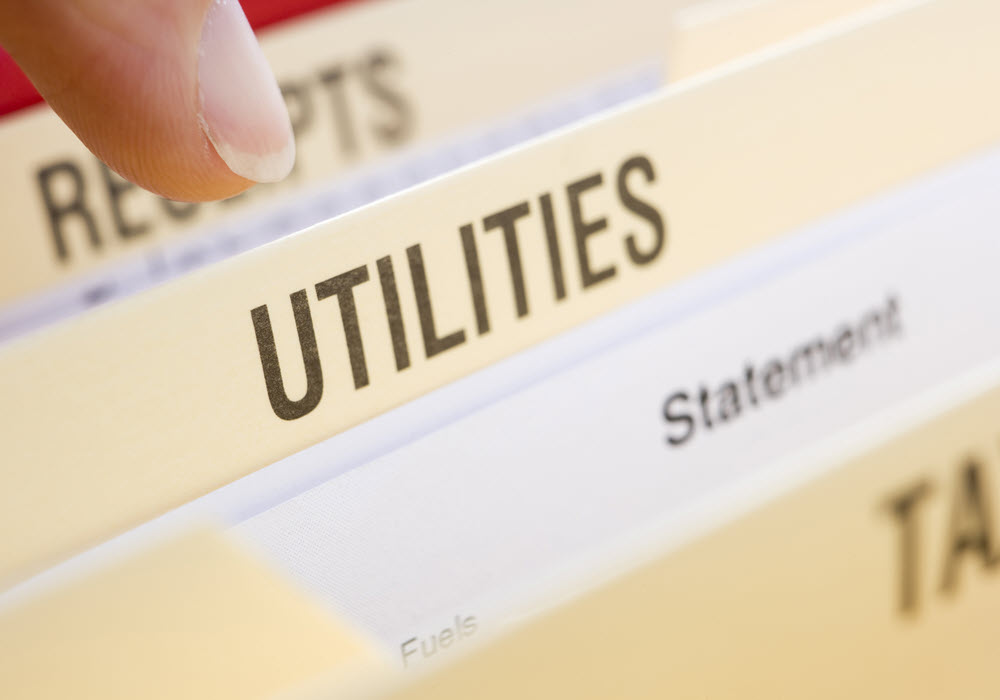 File folder with a Utilities labelled tab.