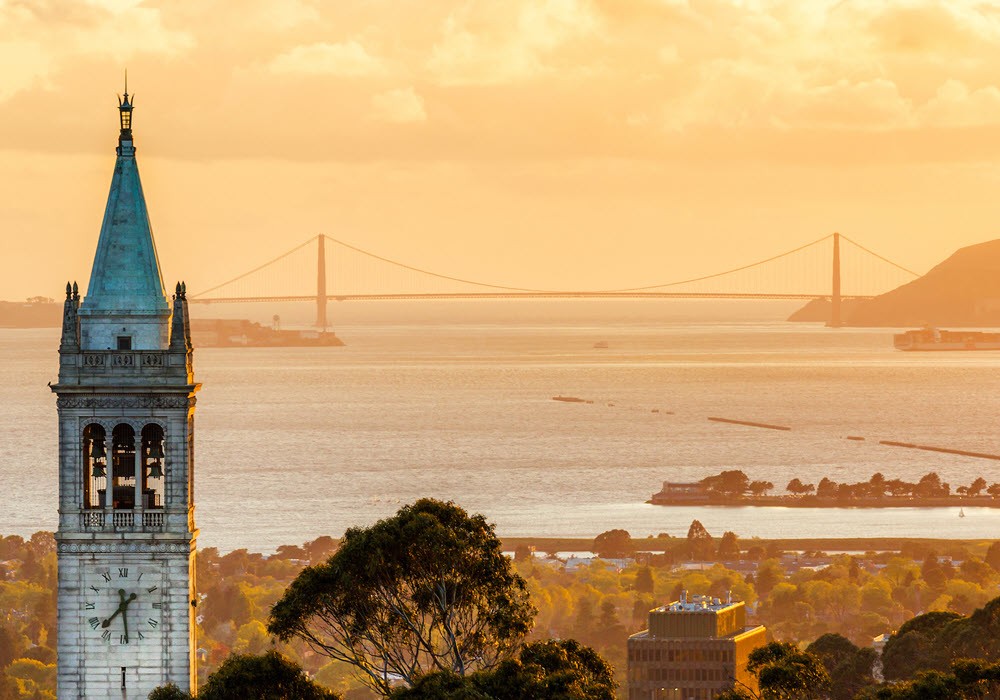 View from Berkeley hills at sunset.
